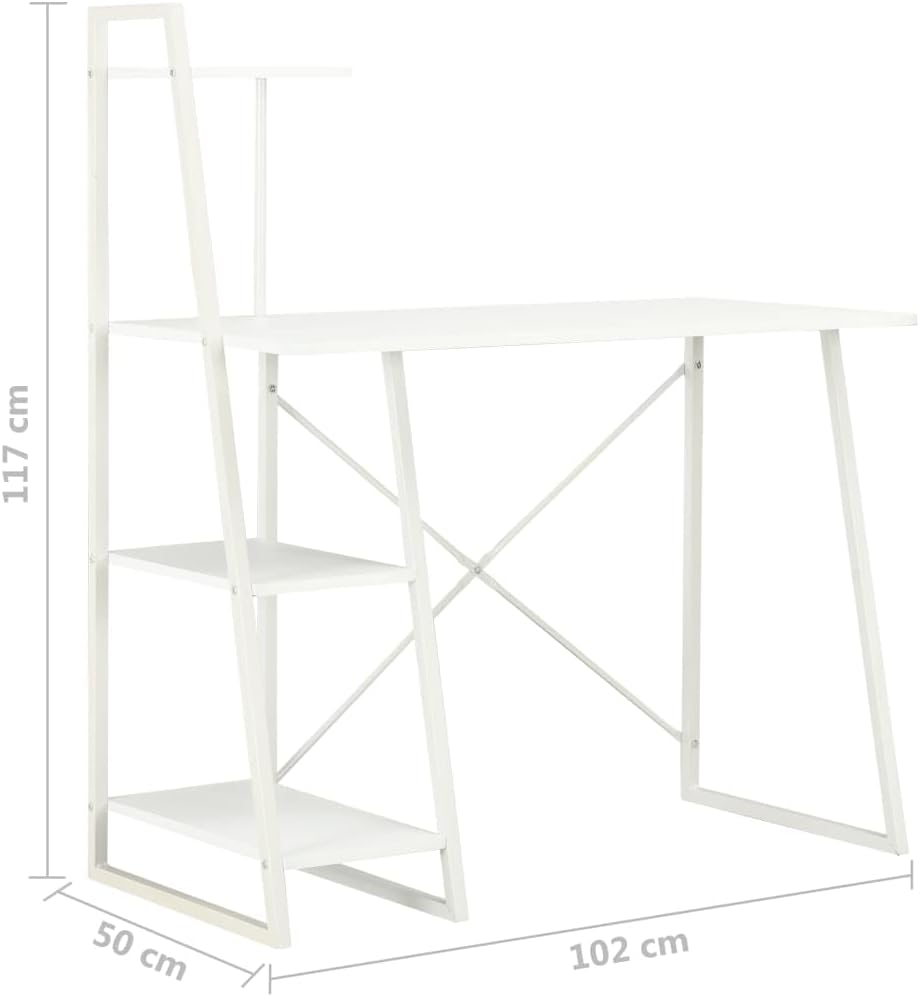 Dimensions of the vidaXL Desk with Shelves
