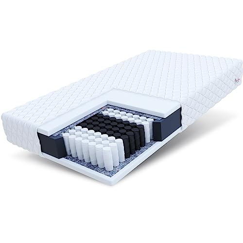 FDM Treviso 4KIDS Matelas pour Enfant 80x160 cm Épaisseur 14 cm Matelas à Ressorts Ensachés avec...