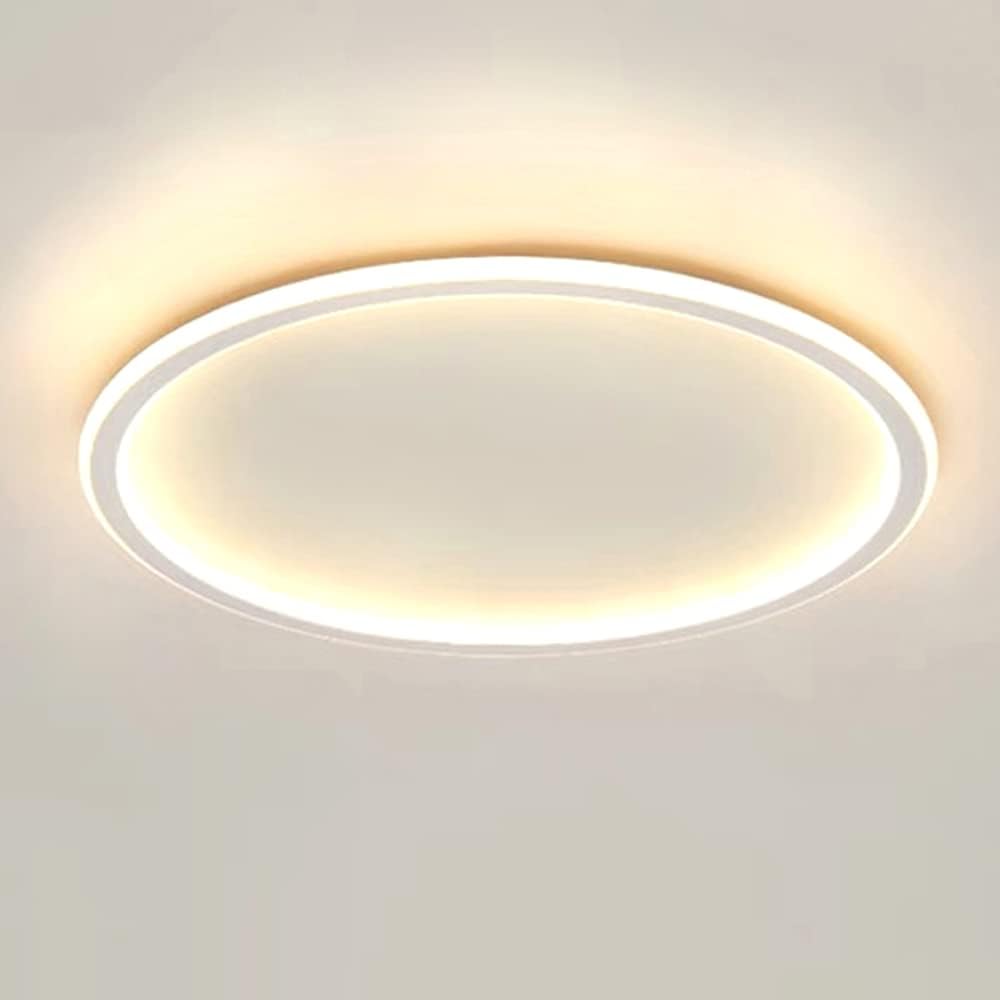 Dimmable LED Ceiling Light Fixture Flush Mount,20" Modern Round Recessed Ceiling Lamp with APP Adjustment,White 55W Close to The Ceiling Lighting Living Room Bedroom,3000K-6000K