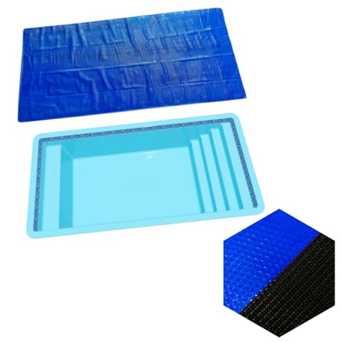 Capa Térmica Para Piscina Modelo Bonaire 3 X 2m Splash Igui 300 Micras Preta e Azul