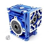 CNCTOPBAOS NMRV030 Worm Gear Reducer Speed Ratio 30:1, 60mm Flange, 14mm Output Shaft, RV30 NMRV30 Square Worm Gearbox Speed Reducer for Nema23 Stepper Motor