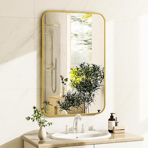 HARRITPURE Gold Bathroom Mirror Cover