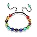 Mainbead 7 Chakra Bracelet Reiki Rainbow Quartz Bracelet Beads Bracelet (8mm 13Bead)