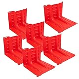 Heavy Duty Flood Protection Barrier, L Shaped Thickened ABS Removable Flood Panel, Reusable Flood Prevention Board for Basement Entrance Gates Garage Door and Home(6 Pack)