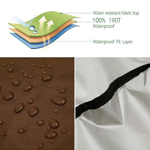 Auvent de rechange imperméable pour balancelle de jardin 3 places – Tissu de bœuf durable pour balancelle d'extérieur – Idéal pour cour, jardin et arrière-cour