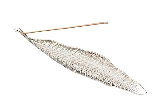 Vamior Metal Alloy Incense Tray Ash Catcher Burner Stand Dish Leaf Boat(I)