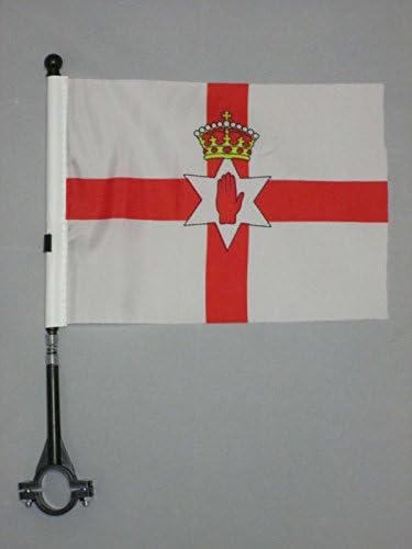 AZ FLAG, Northern Ireland Bike Flag 4'' x 6'', Irish Bicycle Flag 100% Polyester 21 x 14 cm