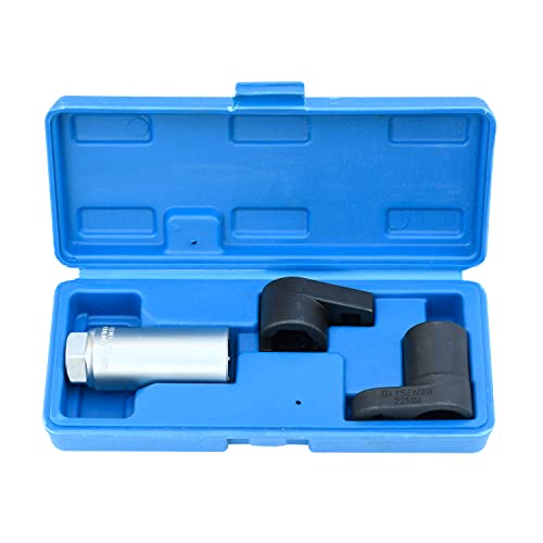 Aain 3Pcs Oxygen Sensor Removers Set Professional Car Vanadium Steel O2 Oxygen Sensor Sockets Wrench Installer Tools Kit With Case Fit All Automotive Black #TOP1