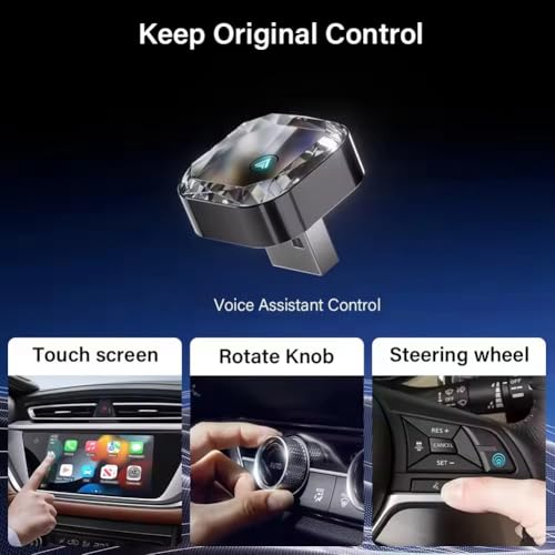 Android Auto y CarPlay Inalámbrico Jnchdghwa con adaptador mini inteligente 2 en 1 7