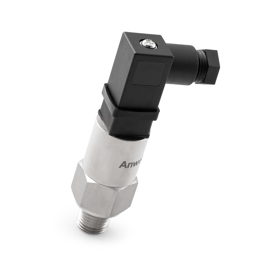 PT12 0-6Bar 4-20mA Air Compressor Water Pressure Transmitter 8-36VDC Hersman Oil Pressure Transmitter Sensor NPT1/4 Fuel Pressure Transmitter for Diesel Fuel Gas Water Oil