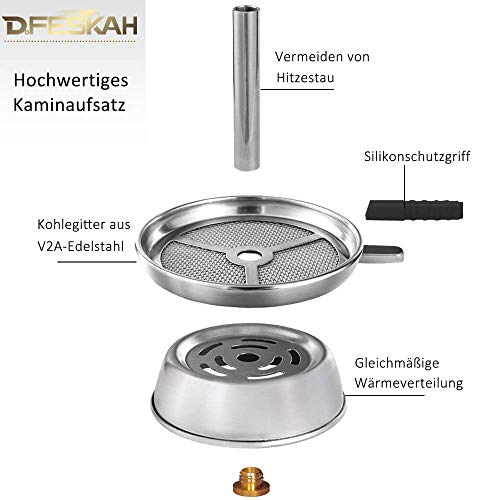 DFESKAH Shisha Kaminaufsatz, Wasserpfeife Kaminkopf Aufsatz aus Edelstahl, Universal Hookah Kamin Zubehör für jeden… – Bild 3