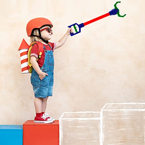 Lewtemi 4 Pcs Interactive Grabber Claw Robot Arm Pack Reacher Pickup Tool and Hand Eye Coordination Play, 18 Inch (Multicolor)