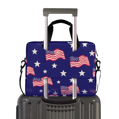 Funda para laptop ALAZA con diseño de bandera, bolsa cruzada, 13-15.6 pulg miniatura 4