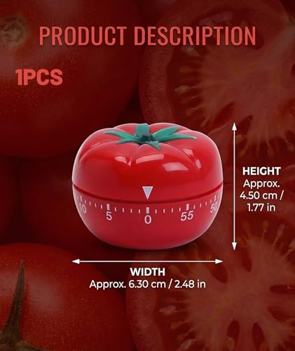 Image of Mechanical Kitchen Timer, Durable Rotary Timer for Cooking, Baking and Workout, Precise Time Measurement, Classic Design with Easy Operation, Ideal for Home and Kitchen Use