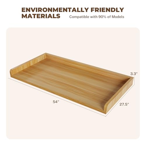 FAHKNS Washer Dryer Countertop - 54" Wood Laundry Washer Dryer Topper with Anti-Slip Mat, Waterproof Laundry Room Organization, Elegant & Space-Saving, Oak by FAHKNS - Image 2