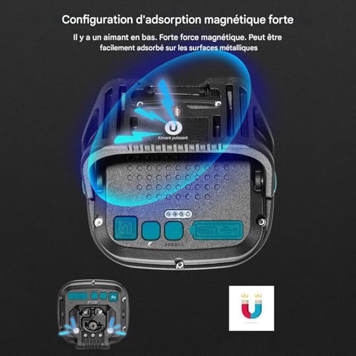 Lampe de travail LED rechargeable forte luminosité extérieur pour garage auto - 7