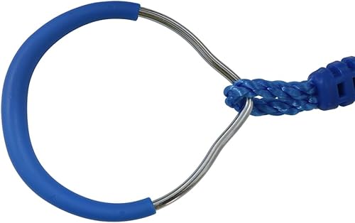 Miniatura 7 de Deermon Anillos de gimnasia colgantes para marcos de escalada y columpios de jardín al aire libre, anillo ninja para niños, anillo de obstáculos de