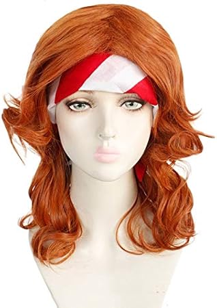 Amazon Co Jp アニメティンカーベル海賊妖精ザリーナコスプレウィッグ女性オレンジ長い波状合成パーティー衣装ウィッグkuyb3167 ホビー