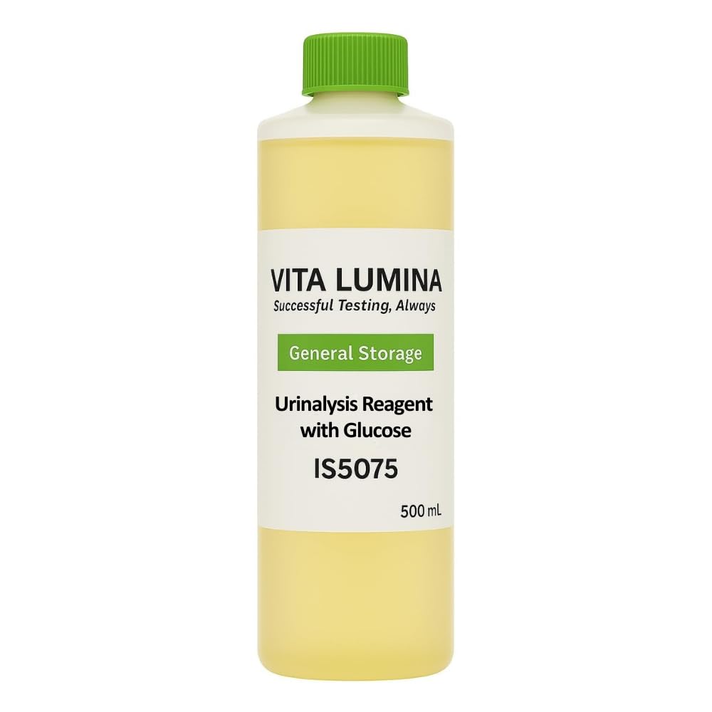 Urinalysis Reagent with Glucose - 500mL Lab Bottle - Quality Control Solution for Glucose Dipstick QC and Analyser Training