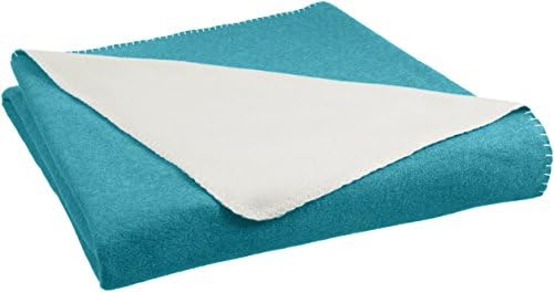 Amazon Basics Fleece Blanket 220x240 cm, Grey/Cream