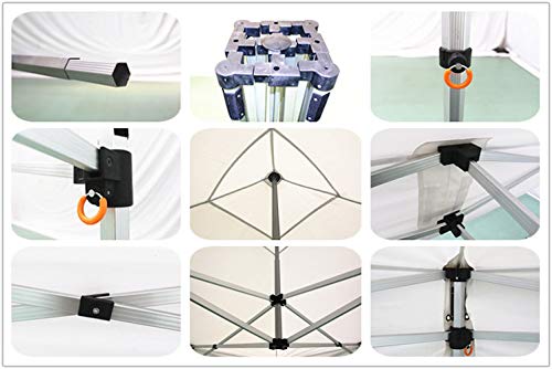 Actiexpress Tente Pliante Barnum Pliant Tonnelle Professionnelle 2x2,3X3,3x4.5,3x6,4x8 Structure en Aluminium 45mm Toit 450g/m² qualité professionelle (Blanc, 3x3) – vue 2