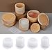 4pcs Cup Shape Candle Jar Silicone Mold with Lid, Handmade Storage Bowl Resin Mould, Flower Pot Vase Concrete, DIY Plaster Cast Cement Rings Jewelry Storage Box Mold
