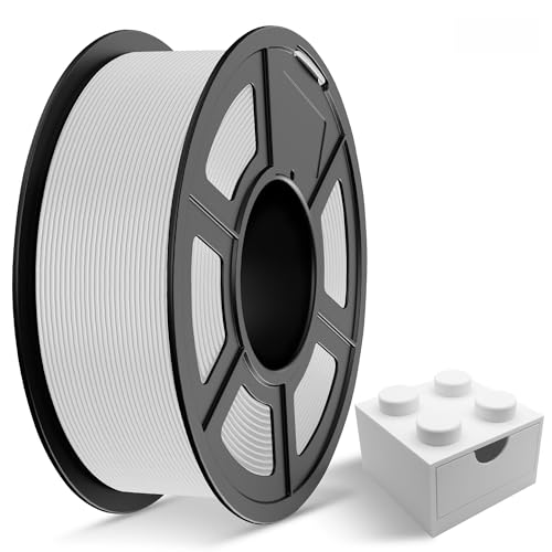 TECBEARS Filament PLA+ 1,75 mm, Ulepszony PLA+ 2.0 Do Drukarki 3D, Szpula 1 kg, Maksymalna Prędkość 300 mm/s, Dokładność +/- 0,02 mm, Biały