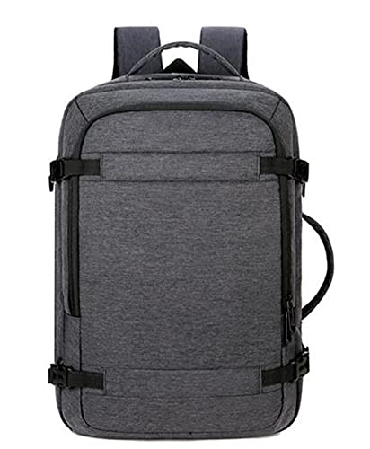 Sac à dos Oxford USB gris M : grande capacité et recharge pour vos trajets