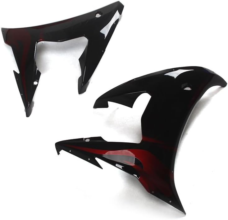 Motorcycle ABS Plastic Fairing Kit Fit for Yamaha YZF R6 2003 2004 2005 / R6S 2006 07 08 2009 Fairings Bodywork Injection Body Frame Body Panel Body Kit (Red & Black)