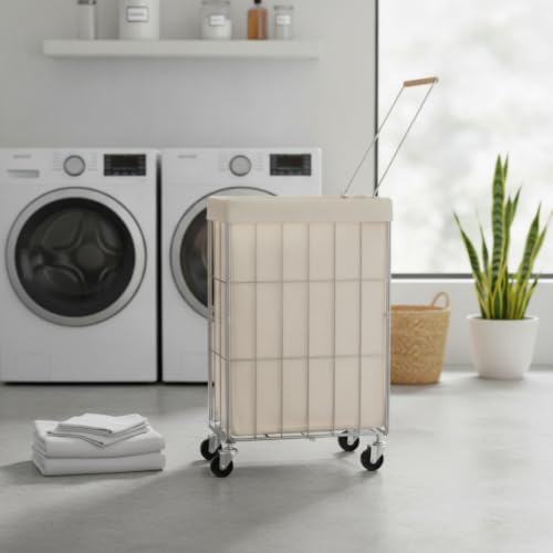 Carrito lavandería vertical plegable predolo para ahorrar espacio en baños pequeños 8
