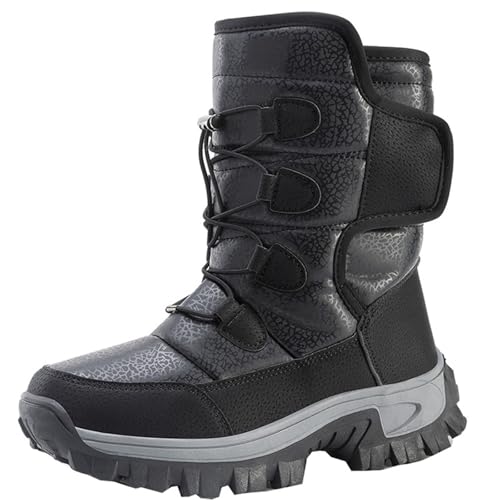 Cocey Botas de nieve para hombre y mujer, estilo informal, para senderismo, Negro , 36 EU