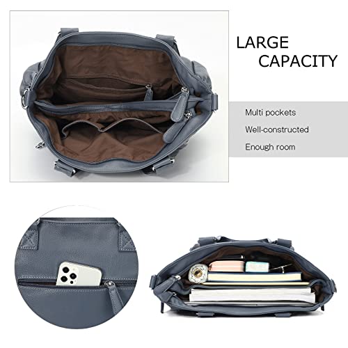 Image of KL928 Large Purses for Women Shoulder Bag Tote Handbags Stylish Vegan Leather Hobo Bags Ladies, A-Black-4 | Large