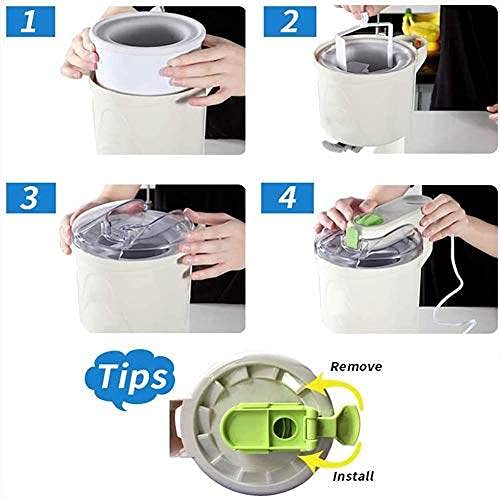 Eismaschine 1000Ml Softeismaschine Kücheneisautomatik Mini Fruchteismaschine Softeis Einfache EIN-Knopf-Bedienung – Bild 4