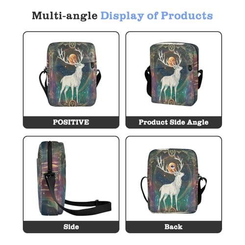 messenger bag for men Crossbody Bags For Women Womens Crossbody Purses Adjustable Strap for work work - Dreamy Colors Tarot Deer4