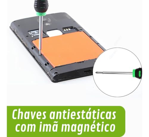 Kit Manta Antiestática Manutenção Celular + Chaves Precisão 17 Peças