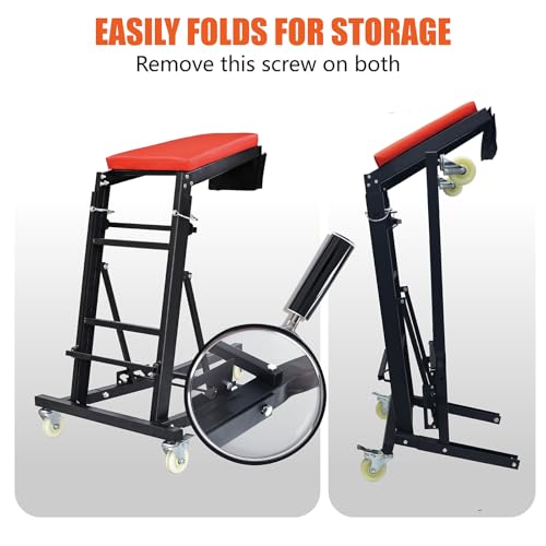 THDUGG Large Topside Creeper 48"-64" Height Range, 400 LBS Capacity Automotive Creeper Top Side Creeper Foldable Car Creeper with 4 Caster Wheels and Padded Deck for Auto Repair Maintenance by THDUGG - Used condition - Image 7