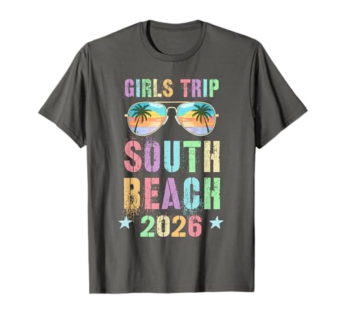 Kids Girls Trip South Beach 2026 Travel Cruise Vacation T-Shirt