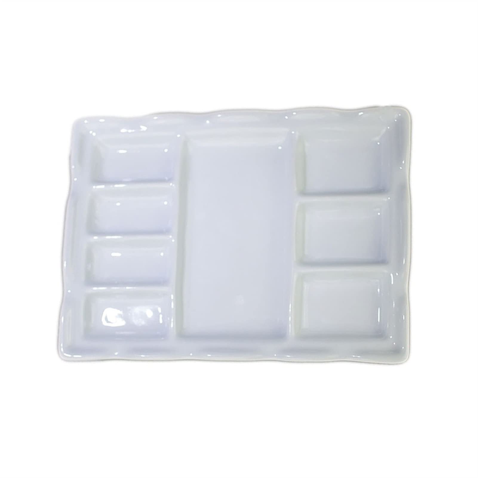 Paleta de cerámica para pintura al óleo acuarela y gouache rectangular
