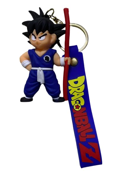 U.S. Group Premium Keychain Of Famous Anime Keychain Black Hair Gok Key chain Rubber Silicone Action Character Key rings