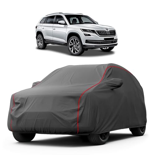 Image of Heavy-Duty Car Cover for Compatible with Skoda Kodiaq (2017 to 2025 All Models) Deluxe Car Protection Cover - Waterproof & UV-Resistant All-Season Exterior Protection