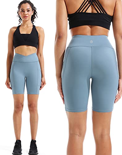 NELEUS Women's 3 Pack Biker Shorts High Waist Running Yoga Shorts with Pockets3