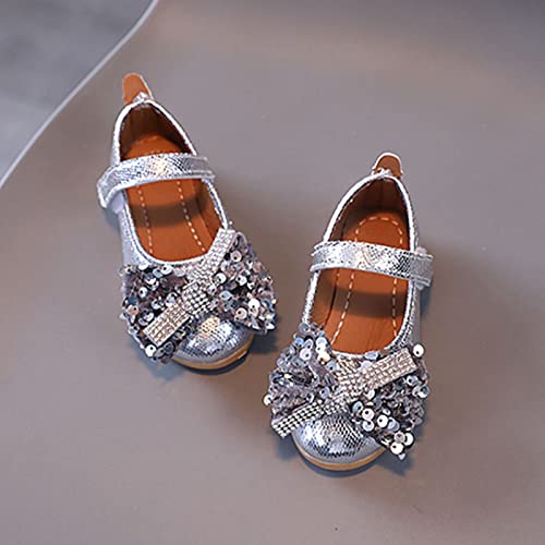 EnJoCho Baby Breathable Shoes Summer And Autumn Fashion Girls Casual Shoes Solid Color Bow Rhinestones Sequins Shiny Shoes4