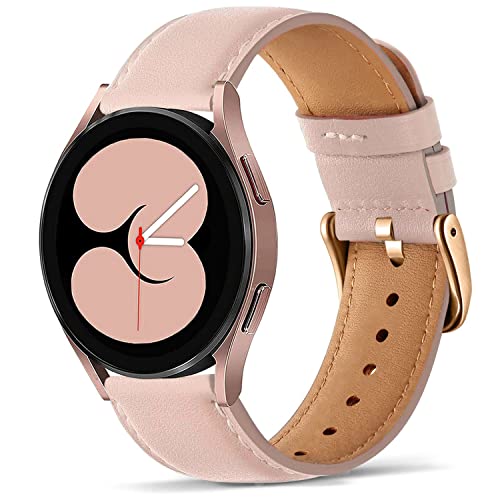 Issinlky Prawdziwy Skórzany Pasek dla Samsung Galaxy Watch 7/FE/6/5/4 40mm 44mm, 20mm Pasek Ręki dla Galaxy Watch 6 Classic/4 Classic/5 Pro/3 41mm/Active 2/Active 40MM/42mm