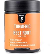 Inno Turmeric + Beet Root - Curcumin Turmeric Powder with Black Pepper & Beet Root Supplement - Supports Digestive Health, Circulation, Bone & Brain Health, Energy and Daily Wellness 60 Capsules