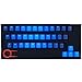 ATTAV 37 Keys PBT Backlit Keycaps Double-Color Injection Keycap Set for Mechanical Keyboard(Blue Gradient)