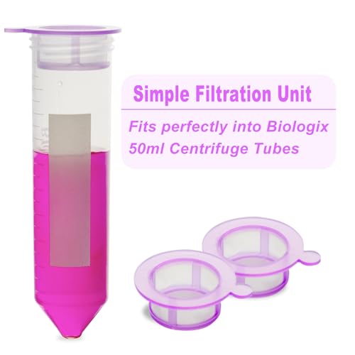 Image of 100PCS 40m Cell Strainer Nylon Mesh Cell Screen Filter Handle, Sterile, Polypropylene Frame, 40m Pore Size, Individually Wrapped