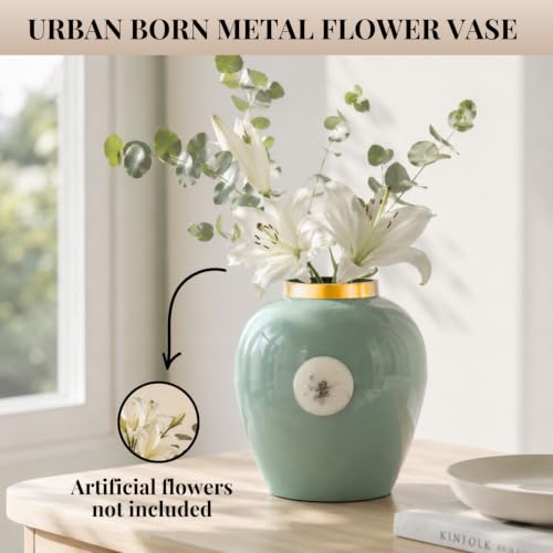 Image of Urban Born Vases For Living Room Corner |Big Vases For Elegant Home Decoration |Home Decor Flower Vase Iron |Fresh or artificial Metal Flower Vase Stand For Dining Table, Bedroom, Office, Wedding Gift