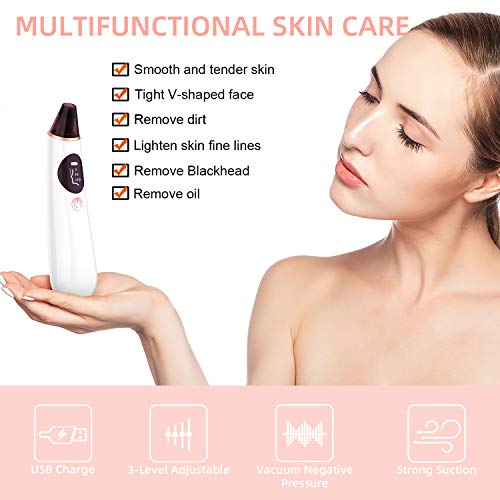 Blackhead-Remover-Pore-Vacuum-With-Camera - Acne Extractor Pore Vacuum Hot Compress Wifi Hd Camera With Facial Pore Extractor With 4 Probes And 3 Adjustable Suction Usb Rechargeable For All Skin #TOP5