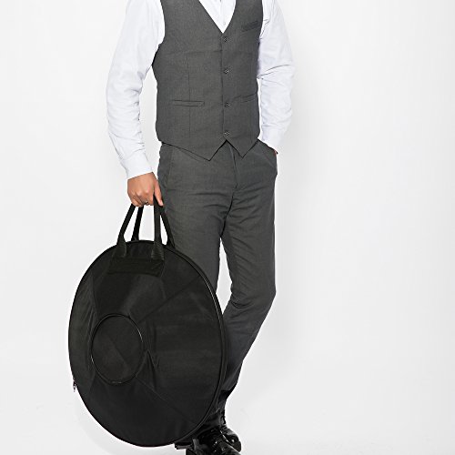 "Lark Music" Hand Pan In D Minor 9 Notes Steel Hand Drum + Soft Hand Pan Bag (22.8" (58Cm), Deep Blue (D Minor) #TOP5