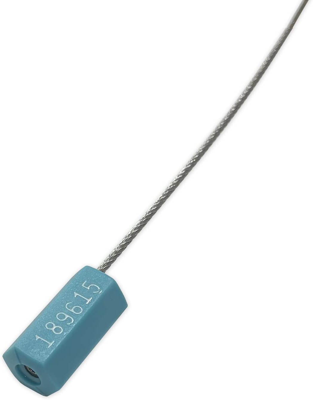 100 pcs Security Cable Wire Seals Numbered Anti-Tamper Freight Containers Seals Security Tags-Ties Metal Security Seals for Truck Cargo, Logistics, and More (Blue)